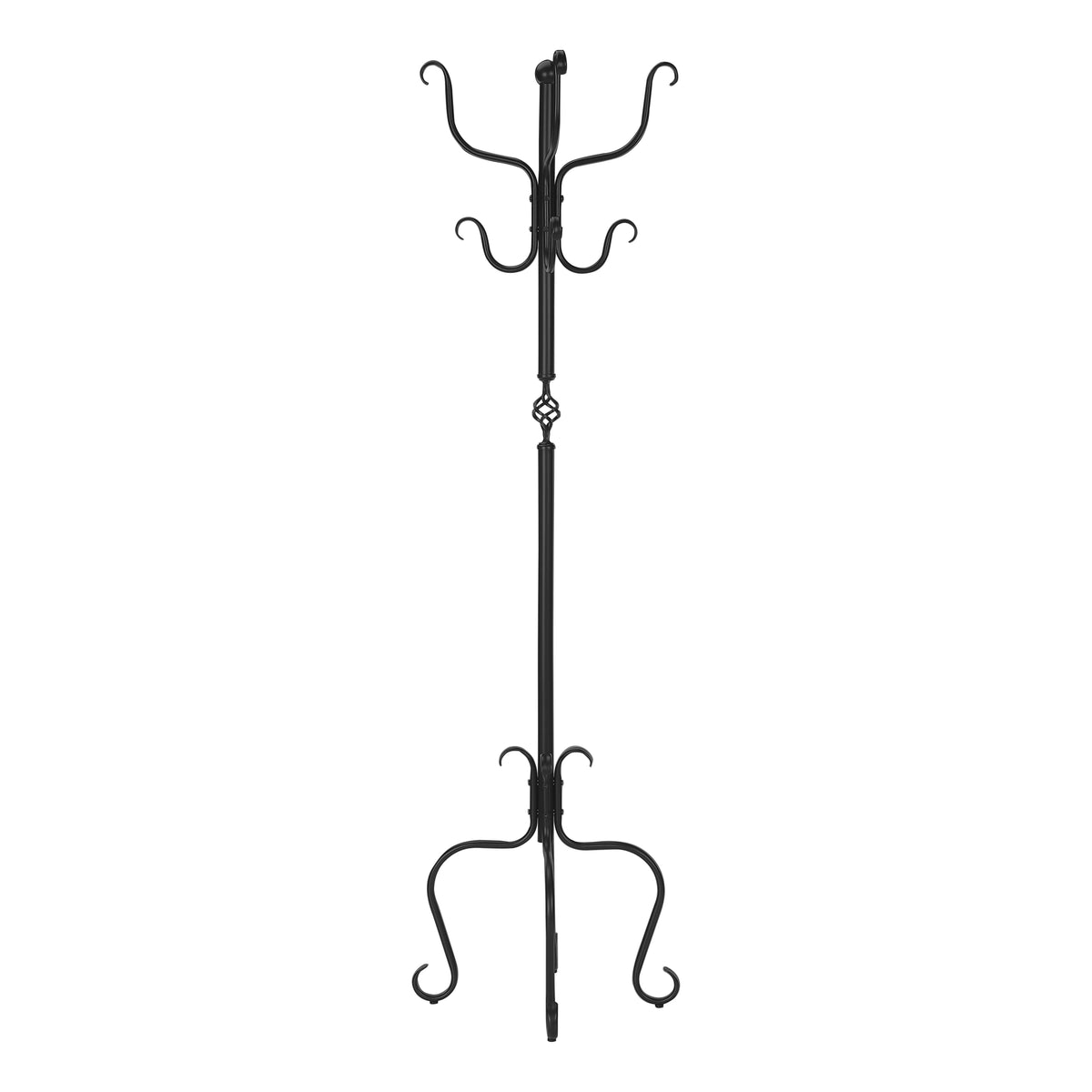 Josie Traditional Hammered Black Metal Coat Rack | Ortholuxe Home - Photo 3
