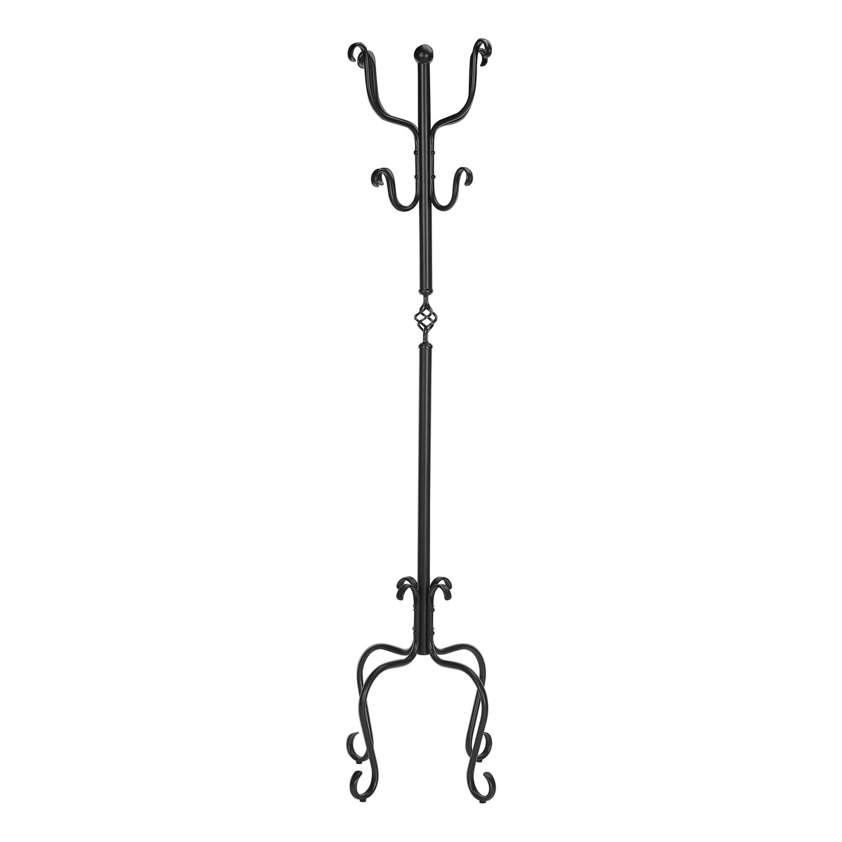 Josie Traditional Hammered Black Metal Coat Rack | Ortholuxe Home - Photo 4