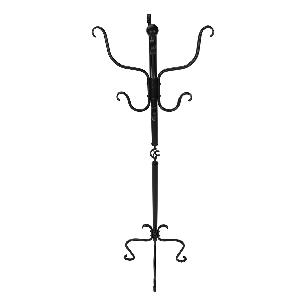 Josie Traditional Hammered Black Metal Coat Rack | Ortholuxe Home - Photo 6
