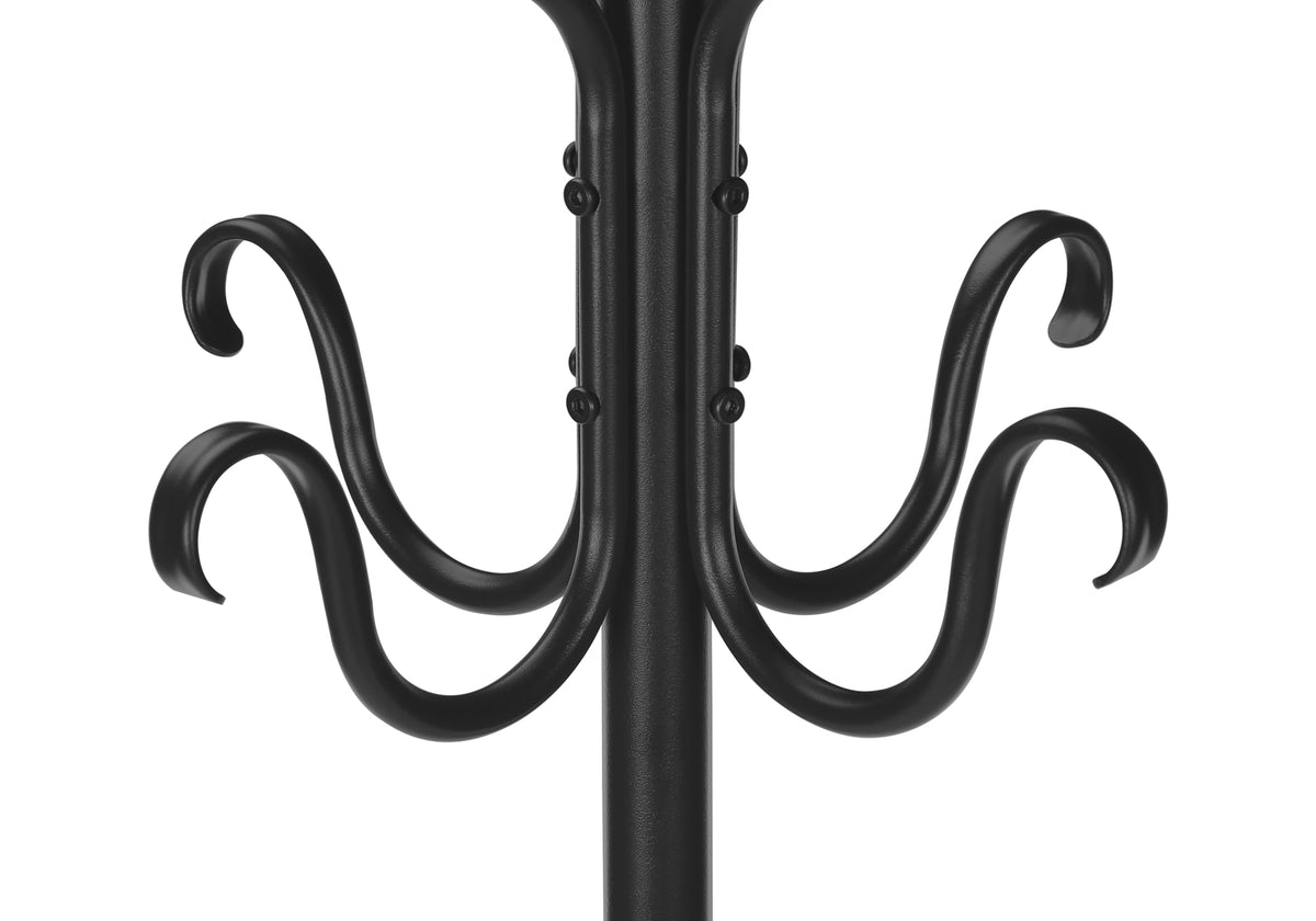 Josie Traditional Hammered Black Metal Coat Rack | Ortholuxe Home - Photo 7