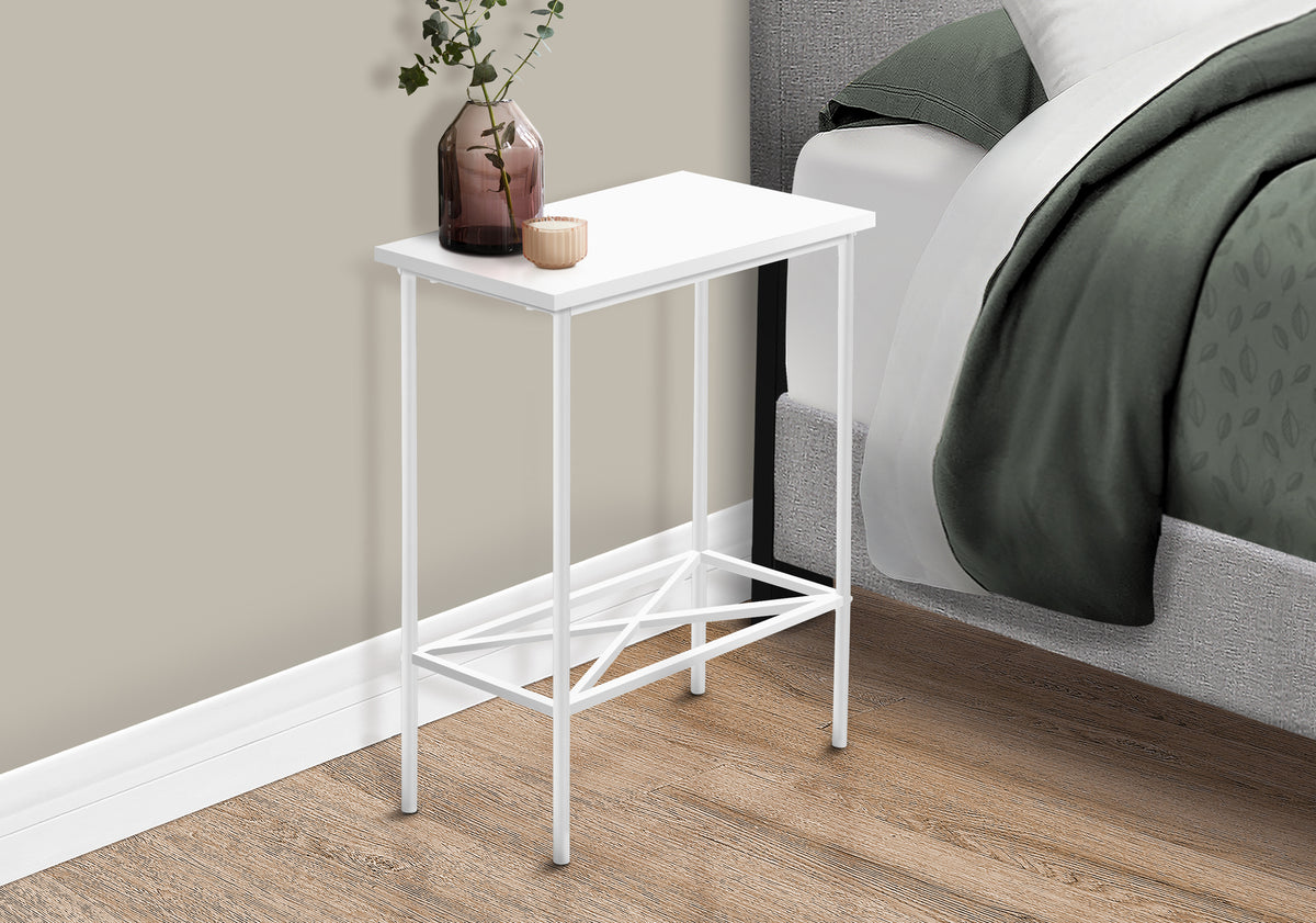 Livia White Metal Accent Table | Ortholuxe Home - Photo 2