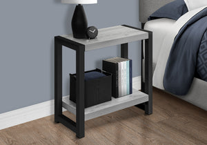 Margaux Grey & Black Metal Accent Table | Ortholuxe Home - Photo 2