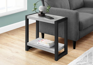 Margaux Grey & Black Metal Accent Table | Ortholuxe Home