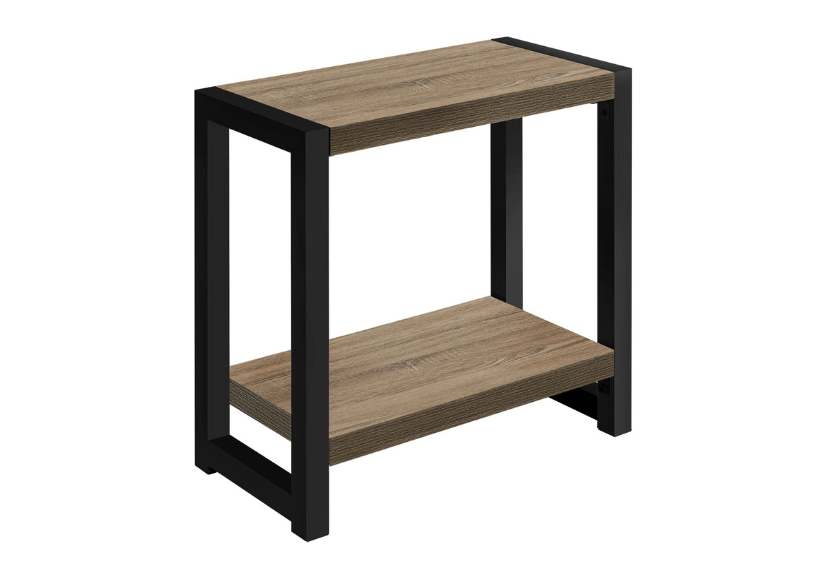 Margaux Dark Taupe & Black Metal Accent Table | Ortholuxe Home - Photo 3