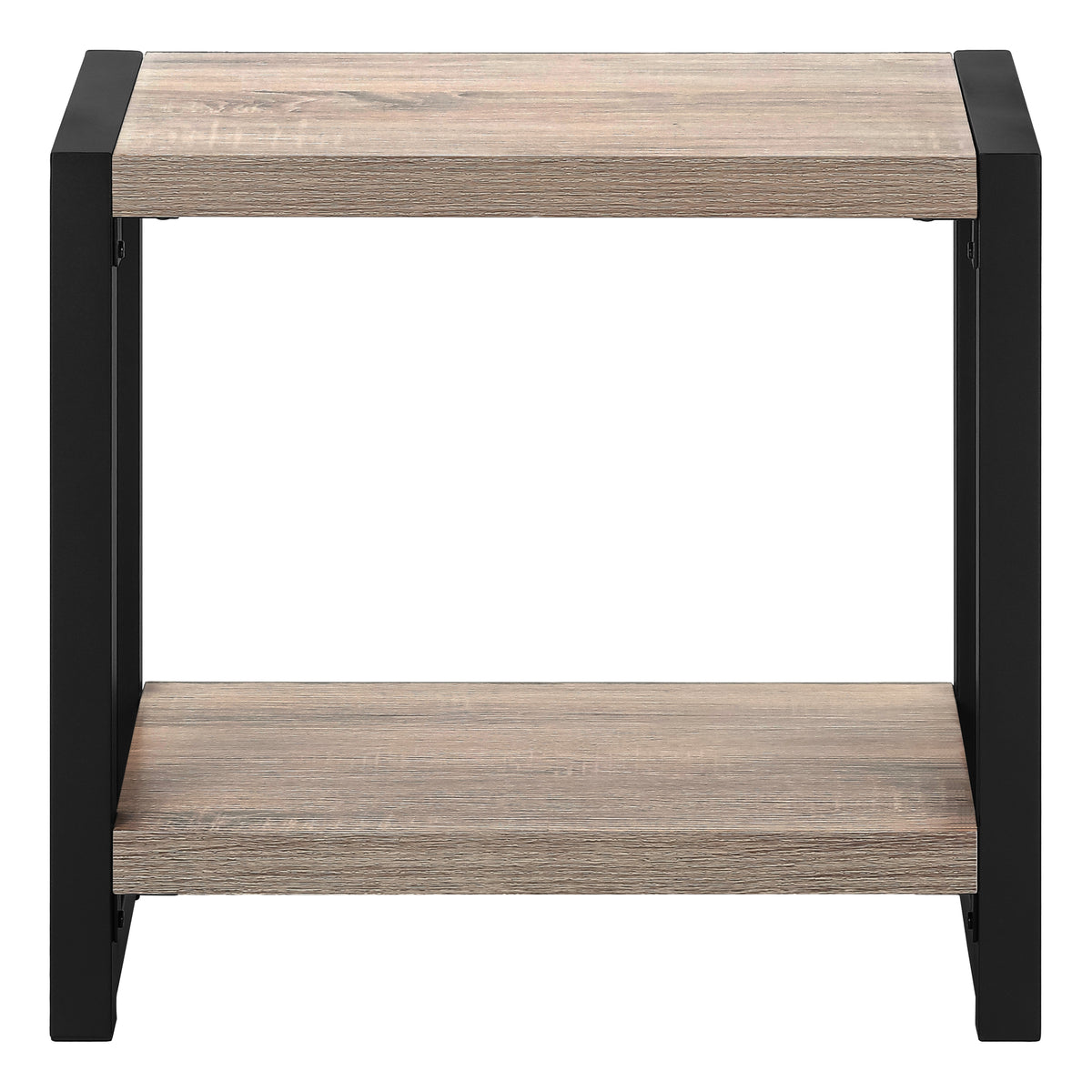 Margaux Dark Taupe & Black Metal Accent Table | Ortholuxe Home - Photo 4