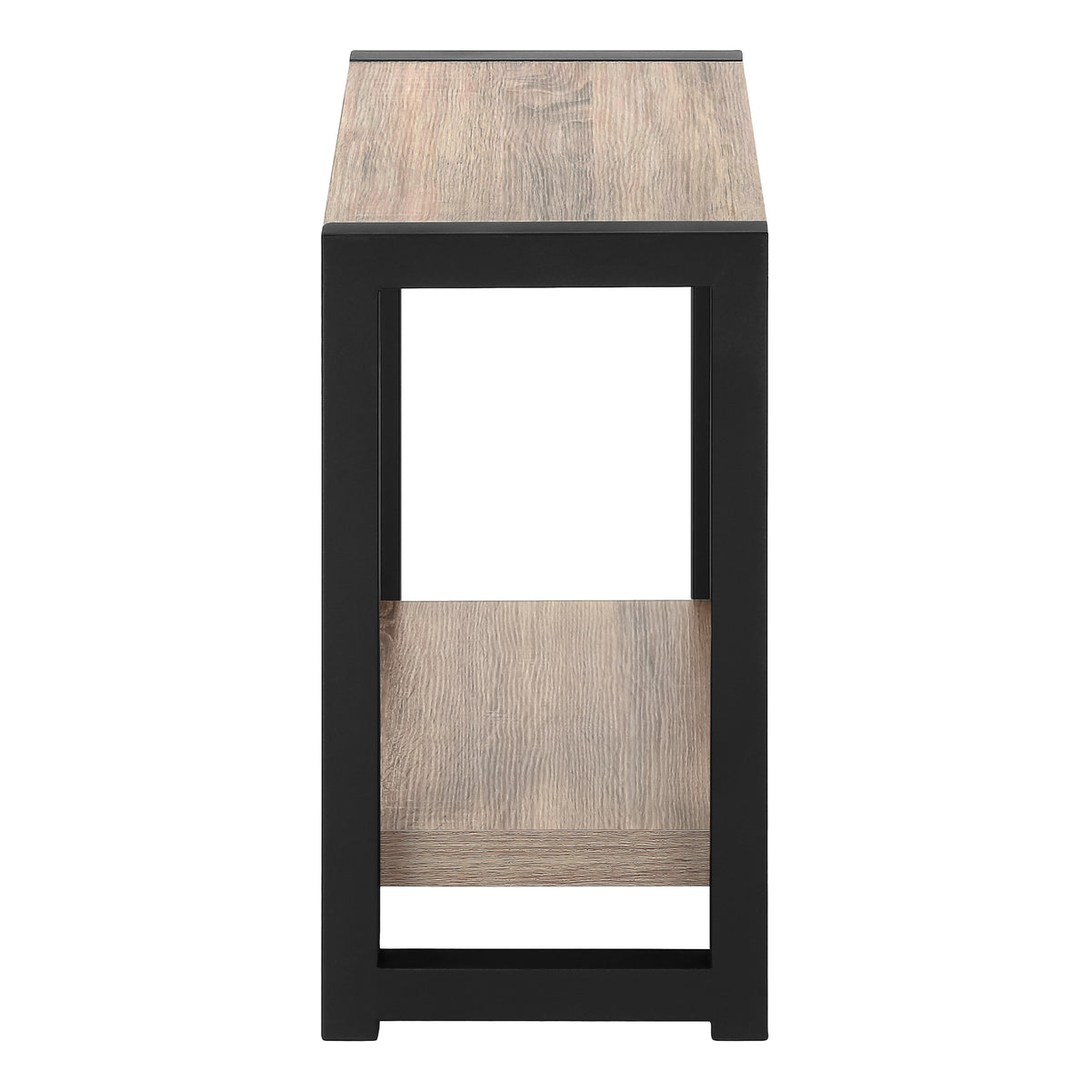 Margaux Dark Taupe & Black Metal Accent Table | Ortholuxe Home - Photo 5