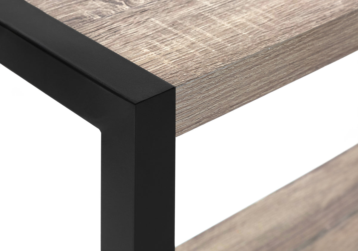Margaux Dark Taupe & Black Metal Accent Table | Ortholuxe Home - Photo 8
