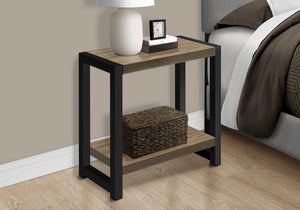 Margaux Dark Taupe & Black Metal Accent Table | Ortholuxe Home - Photo 2