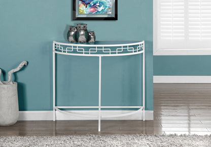 Nadia White Metal Hall Console | Ortholuxe Home