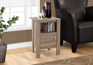Petra Dark Taupe Night Stand Accent Table | Ortholuxe Home