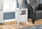 Petra White Night Stand Accent Table | Ortholuxe Home