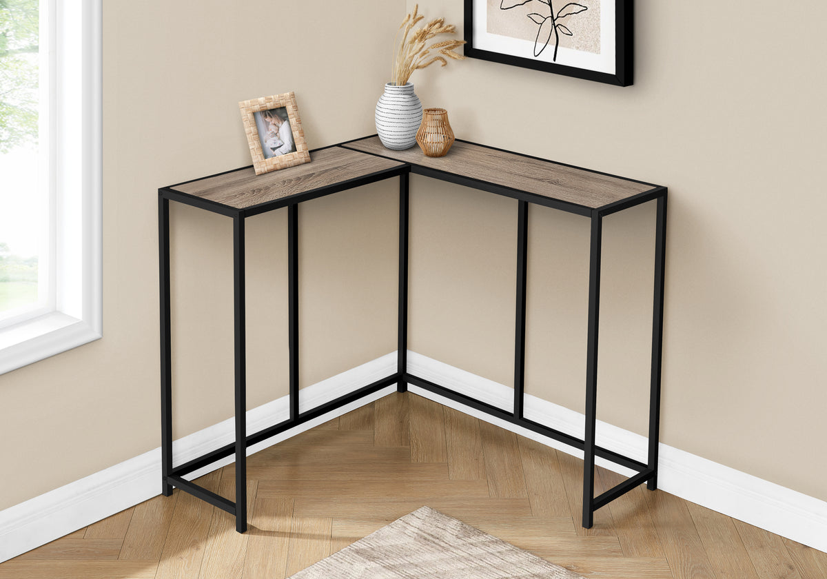 Saskia Dark Taupe Console | Ortholuxe Home