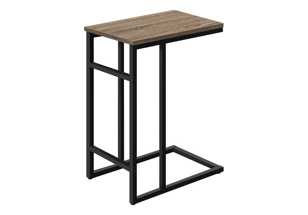 Vera Dark Taupe & Black Metal Accent Table | Ortholuxe Home - Photo 3