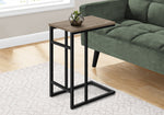 Vera Dark Taupe & Black Metal Accent Table | Ortholuxe Home