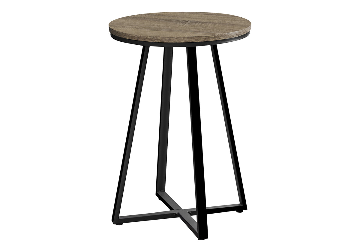 Vera Dark Taupe & Black Metal Accent Table | Ortholuxe Home - Photo 3