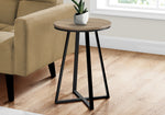 Vera Dark Taupe & Black Metal Accent Table | Ortholuxe Home