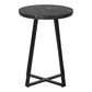 Vera Black Marble & Black Metal Accent Table | Ortholuxe Home - Photo 3