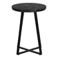 Vera Black Marble & Black Metal Accent Table | Ortholuxe Home - Photo 5