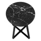 Vera Black Marble & Black Metal Accent Table | Ortholuxe Home - Photo 7