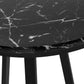 Vera Black Marble & Black Metal Accent Table | Ortholuxe Home - Photo 8