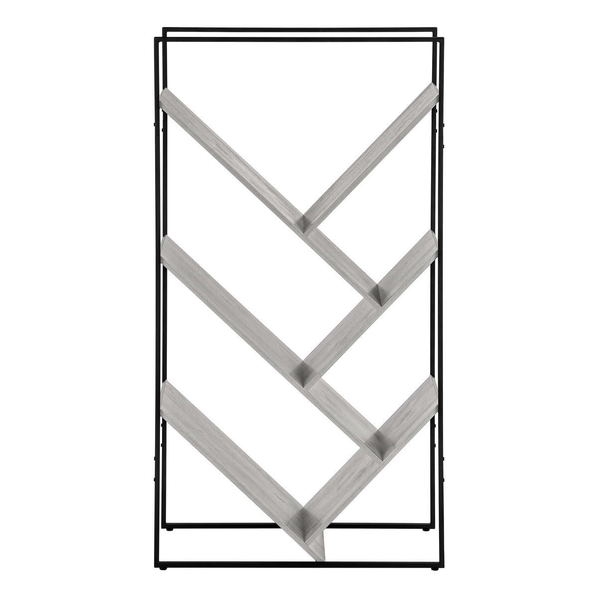 Yvette Grey & Black Metal Bookcase | Ortholuxe Home - Photo 6