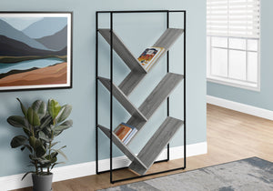 Yvette Grey & Black Metal Bookcase | Ortholuxe Home - Photo 2