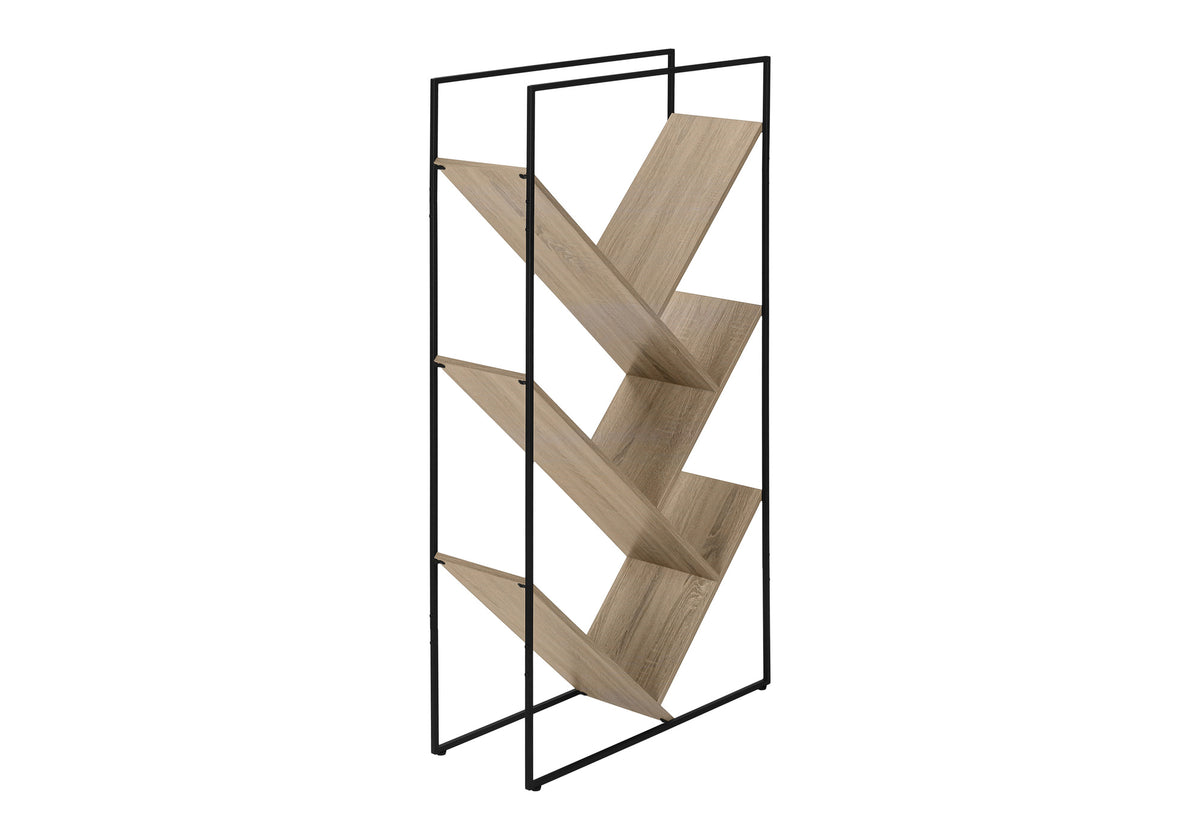 Yvette Dark Taupe & Black Metal Bookcase | Ortholuxe Home - Photo 3