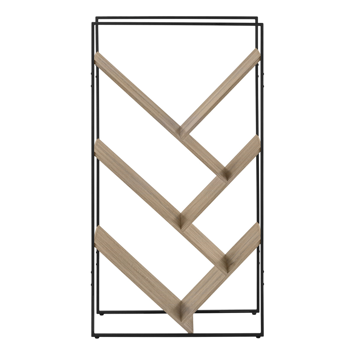 Yvette Dark Taupe & Black Metal Bookcase | Ortholuxe Home - Photo 4
