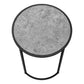 Yvette Grey Stone-Look & Black Metal Accent Table | Ortholuxe Home - Photo 7