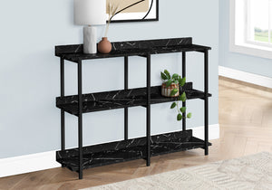 Asher Black Marble & Black Metal Console | Ortholuxe Home - Photo 2