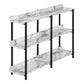 Asher White Marble & Black Metal Console | Ortholuxe Home - Photo 3
