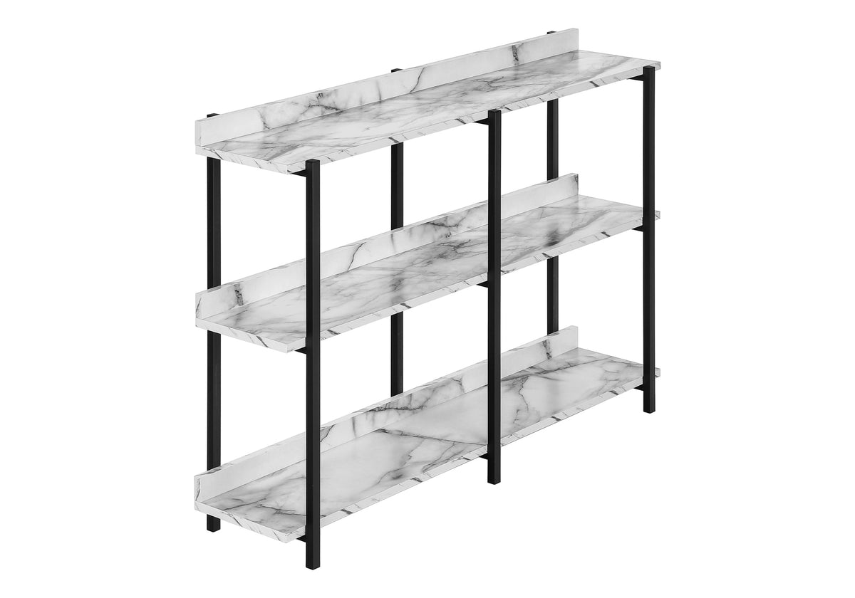Asher White Marble & Black Metal Console | Ortholuxe Home - Photo 3