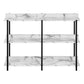 Asher White Marble & Black Metal Console | Ortholuxe Home - Photo 4