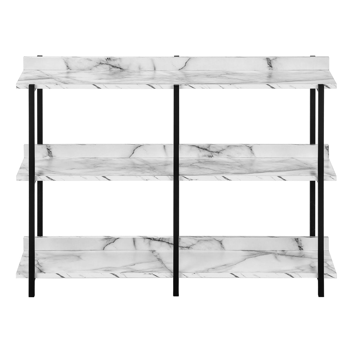 Asher White Marble & Black Metal Console | Ortholuxe Home - Photo 4