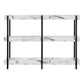 Asher White Marble & Black Metal Console | Ortholuxe Home - Photo 6
