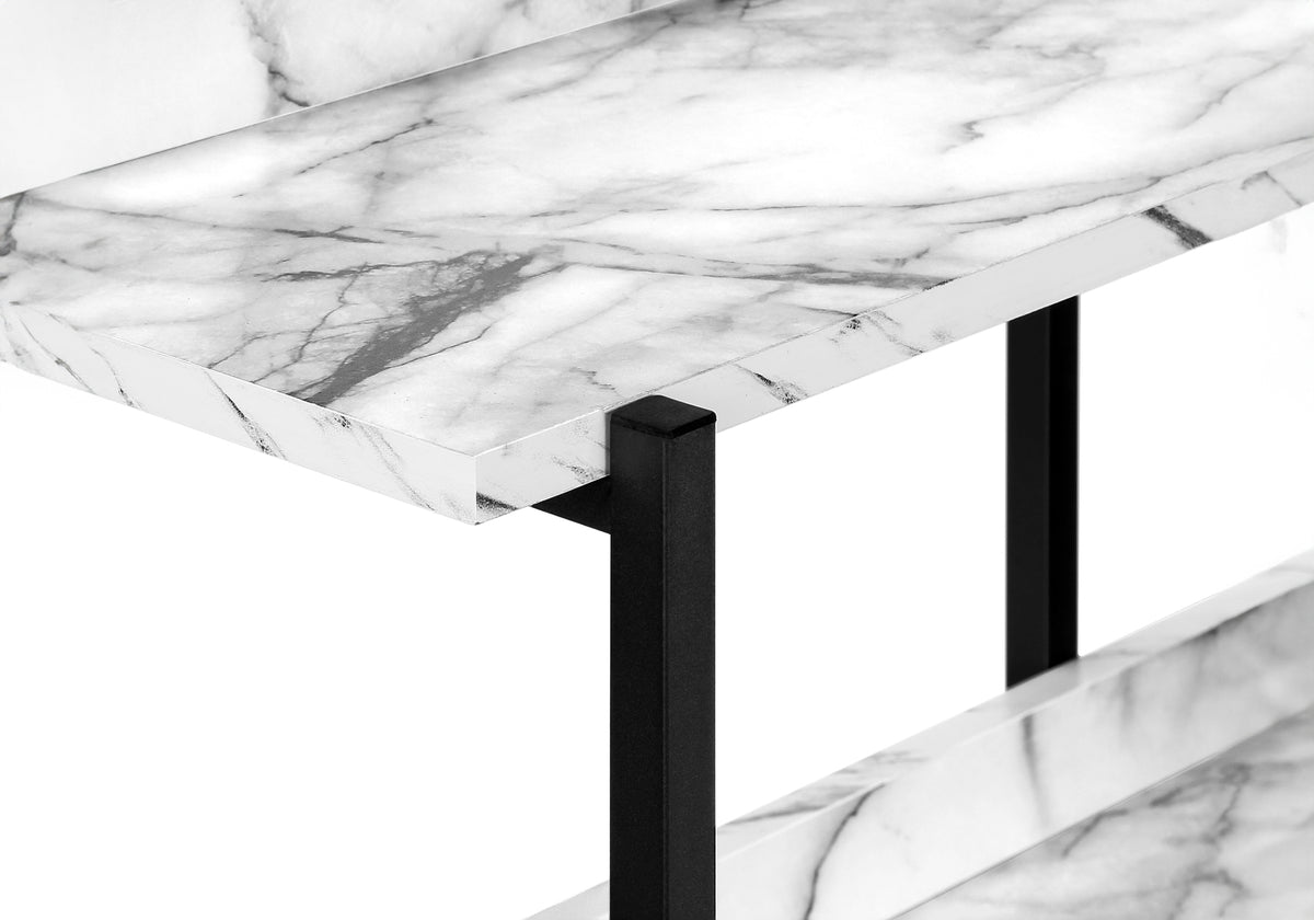 Asher White Marble & Black Metal Console | Ortholuxe Home - Photo 8