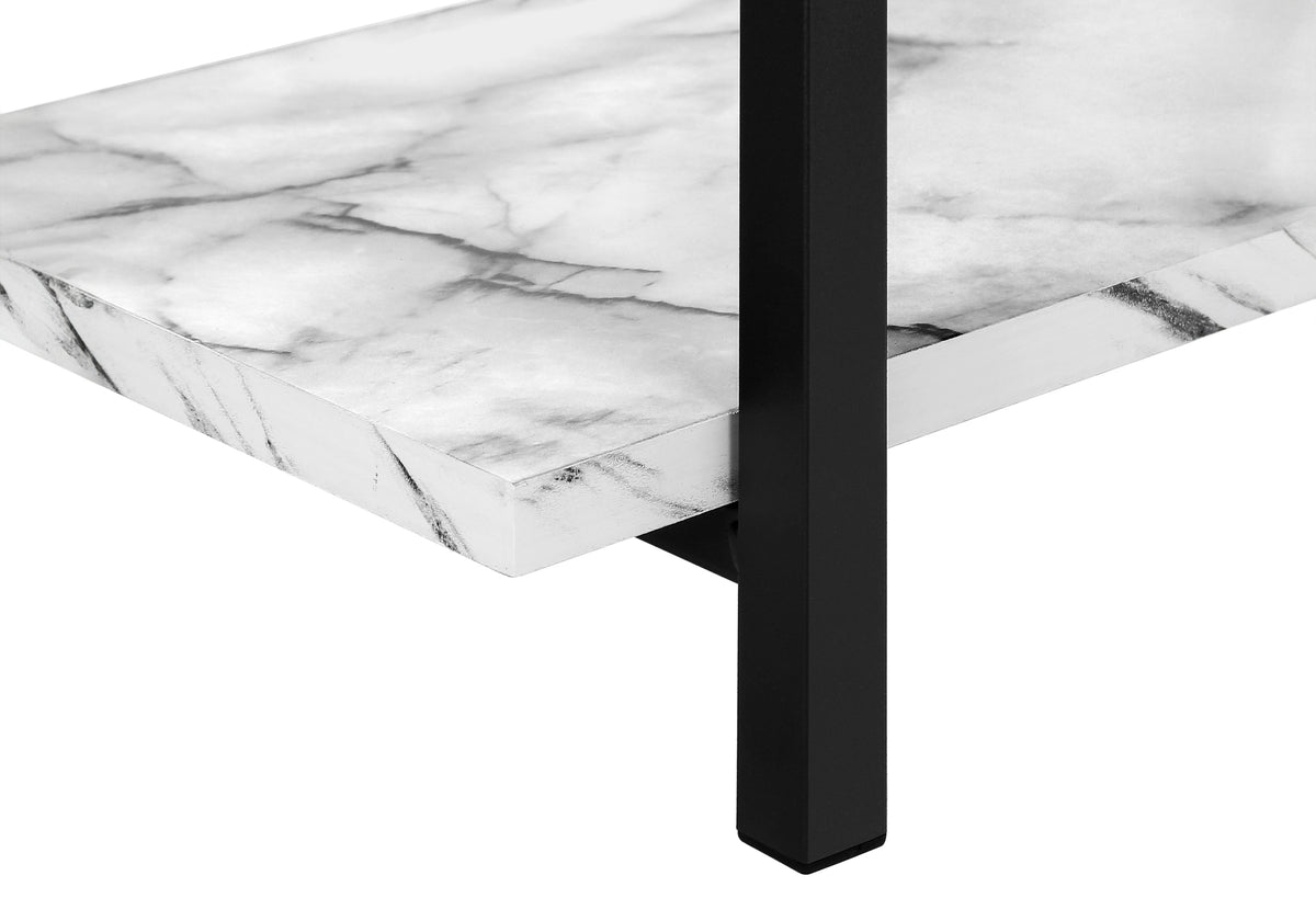 Asher White Marble & Black Metal Console | Ortholuxe Home - Photo 9