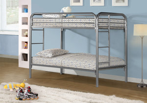 Blake Silver Metal Bunk Bed | Ortholuxe Home