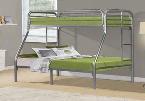 Blake Silver Metal Bunk Bed | Ortholuxe Home