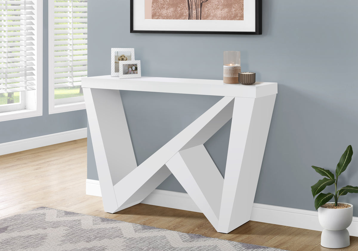 Vance White Hall Console | Ortholuxe Home