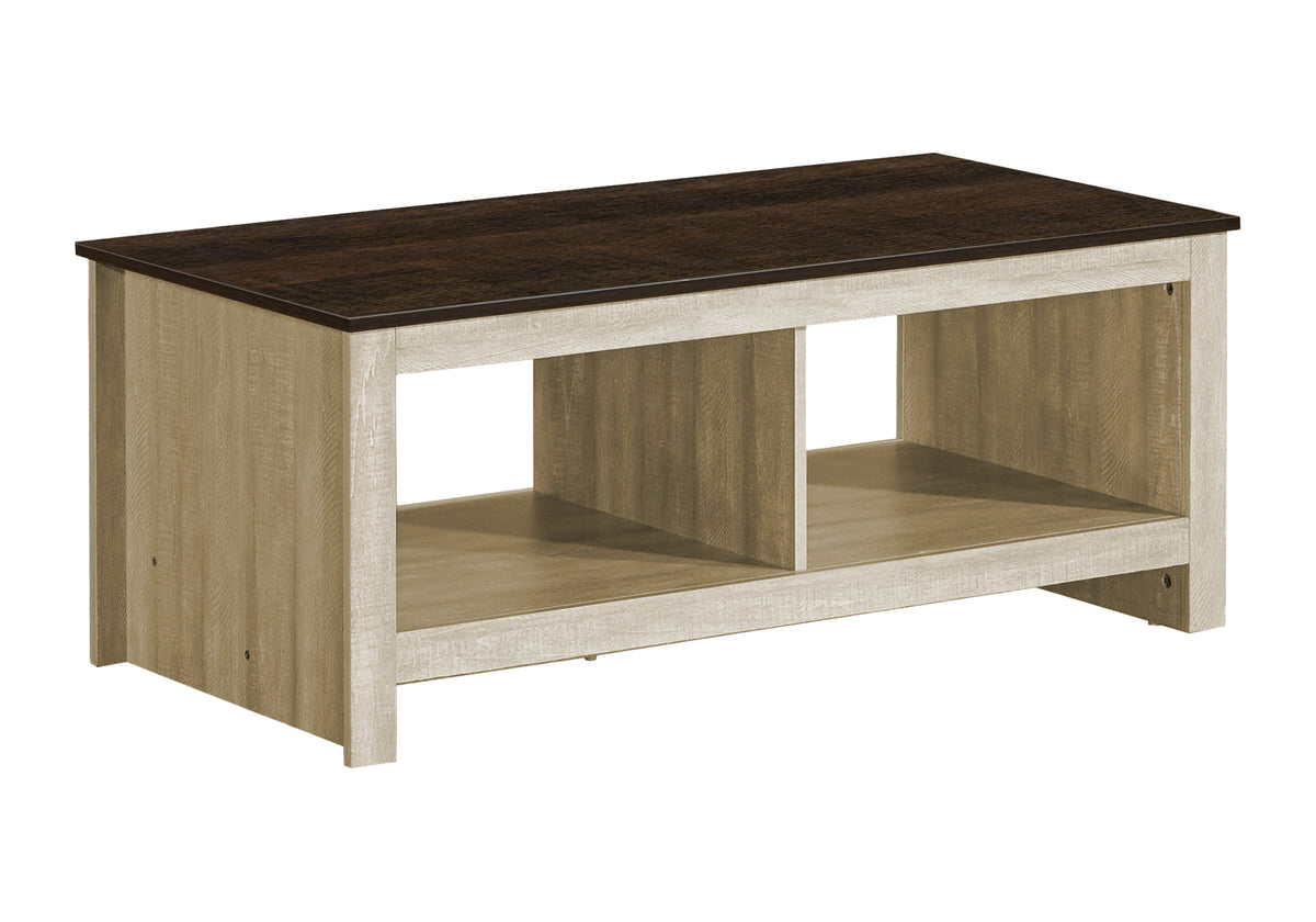 Gio Light Beige & Dark Oak Coffee Table | Ortholuxe Home - Photo 2