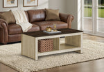 Gio Light Beige & Dark Oak Coffee Table | Ortholuxe Home