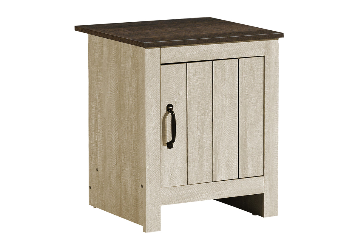 Gio Light Beige & Dark Oak Accent Table | Ortholuxe Home - Photo 2