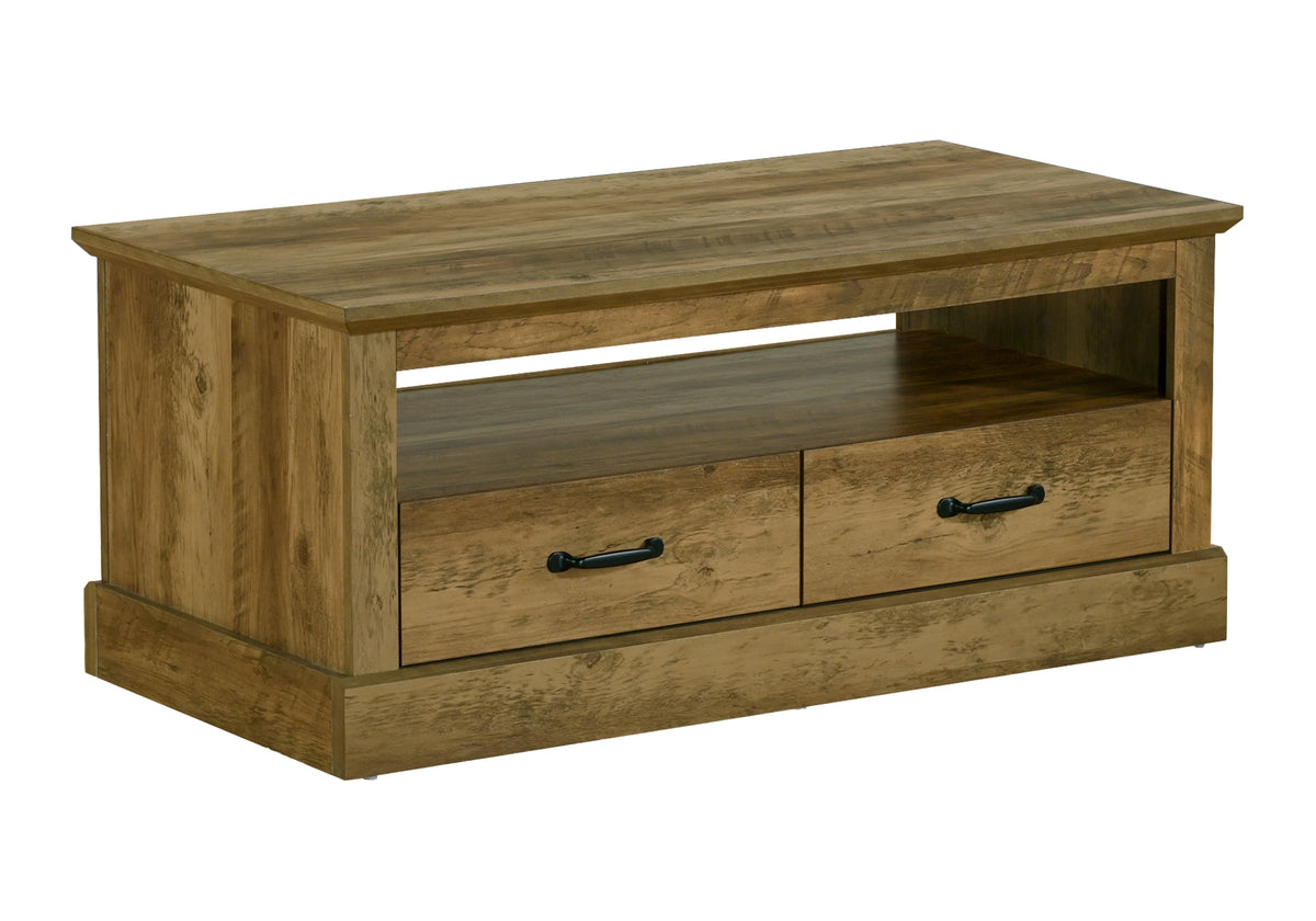 Ivo Dark Brown Knotty Oak Coffee Table | Ortholuxe Home - Photo 2