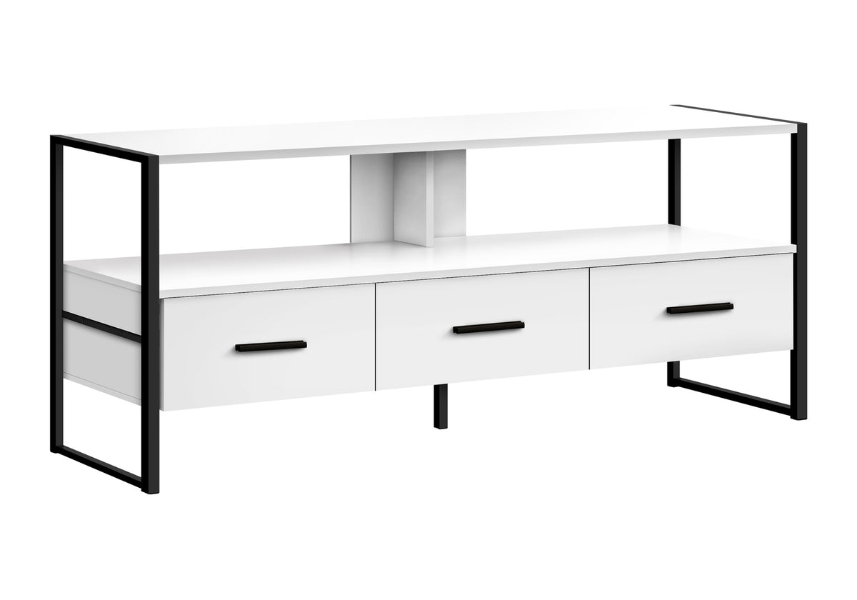 Remy White & Black Metal TV Stand | Ortholuxe Home - Photo 2