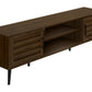 Soren Brown Wood-Look TV Stand with 2 Doors | Ortholuxe Home - Photo 2