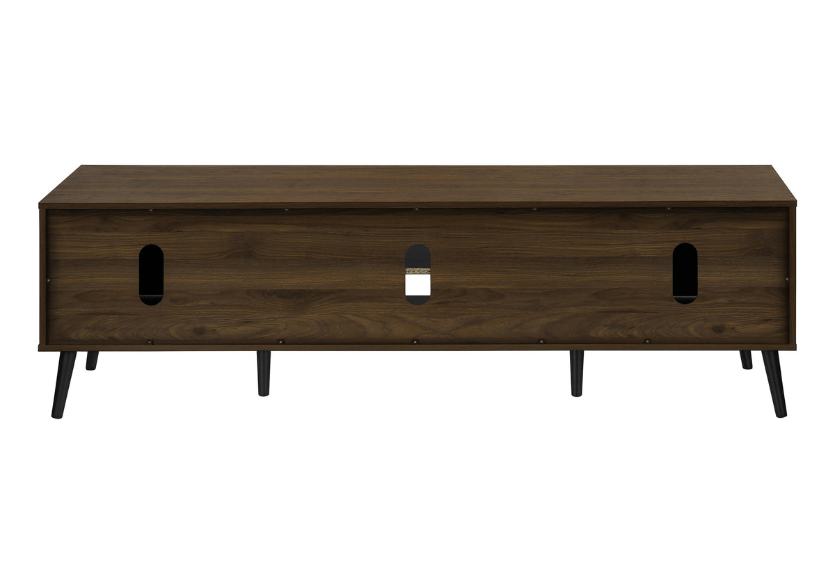 Soren Brown Wood-Look TV Stand with 2 Doors | Ortholuxe Home - Photo 5