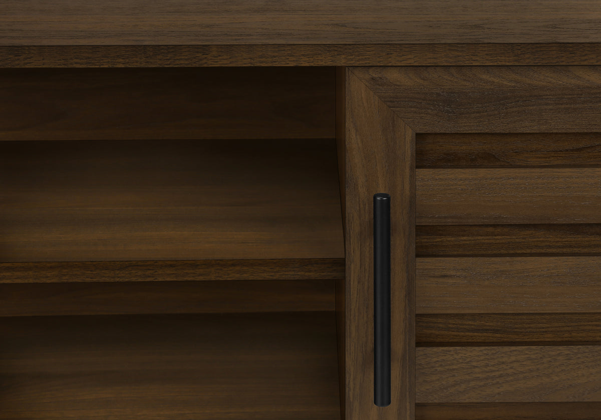 Soren Brown Wood-Look TV Stand with 2 Doors | Ortholuxe Home - Photo 8
