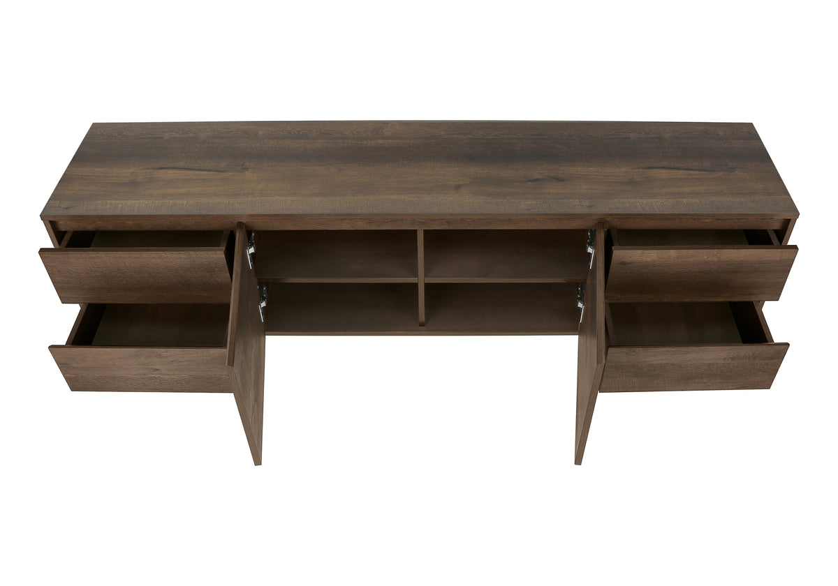 Soren Dark Brown Wood-Look TV Stand | Ortholuxe Home - Photo 6