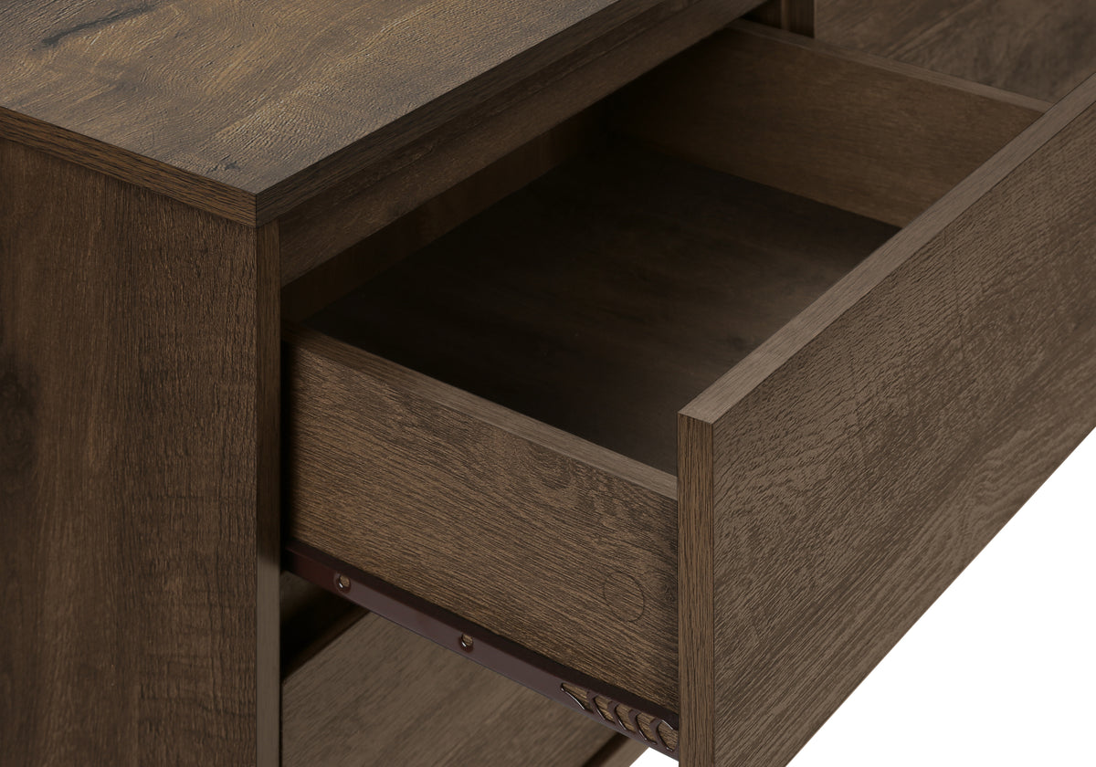 Soren Dark Brown Wood-Look TV Stand | Ortholuxe Home - Photo 8